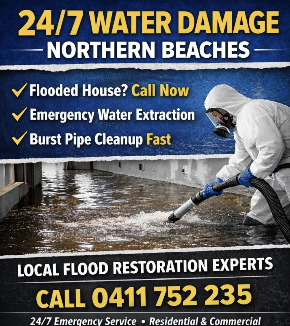 Emergency flood water extraction and cleanup response