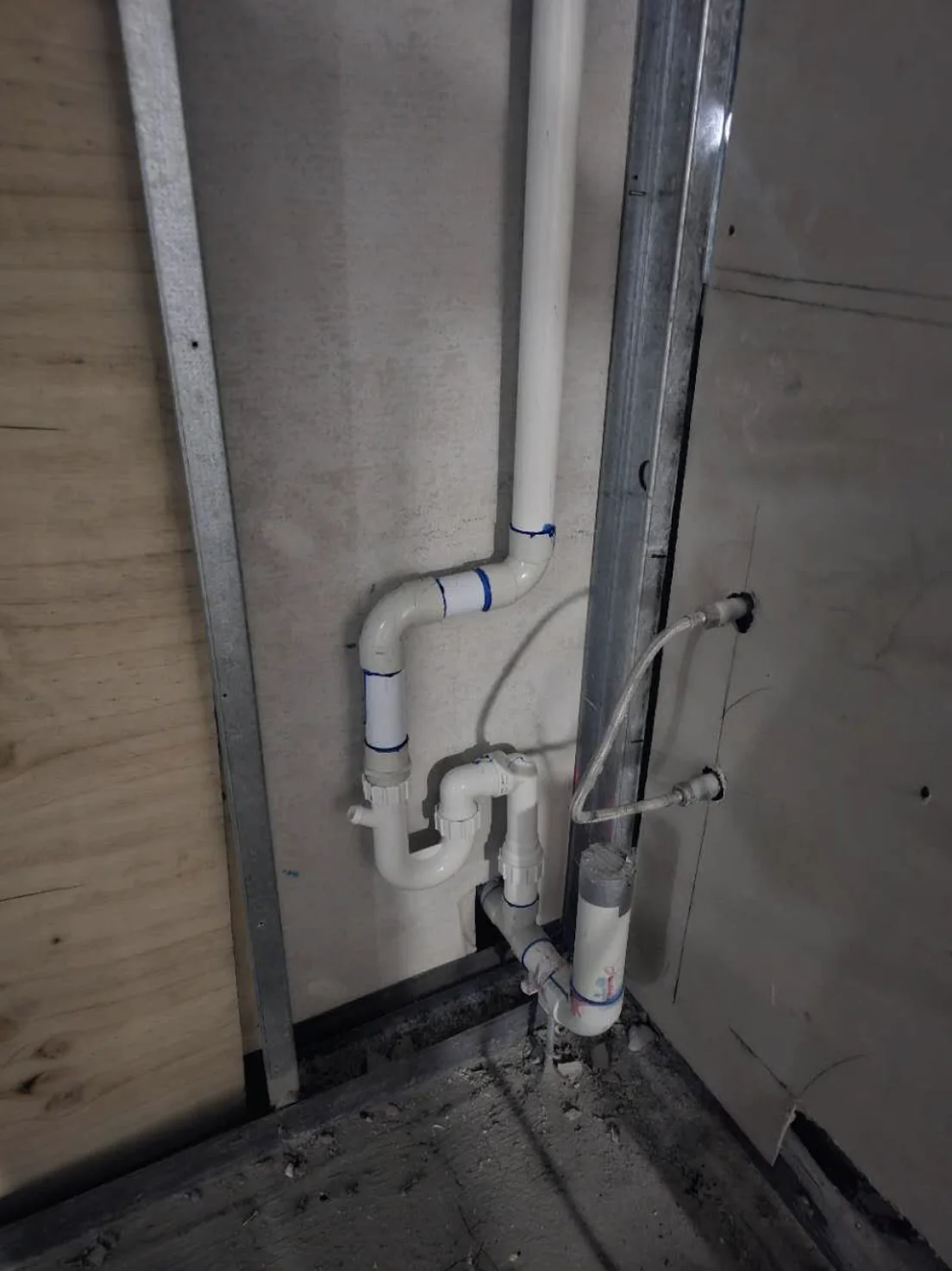 Pipework and service cavity checked for a moisture source