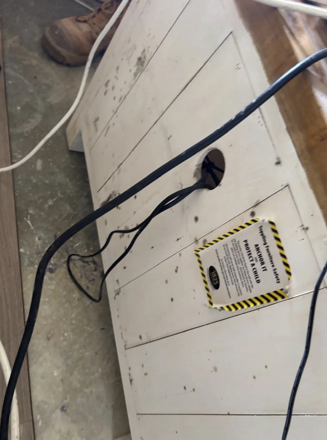 Specialist drying system installed on an affected surface